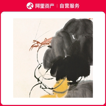(Limited to 999 edition) Qi Baishis Calabash Mantis reprint framed limited edition 999 collection print