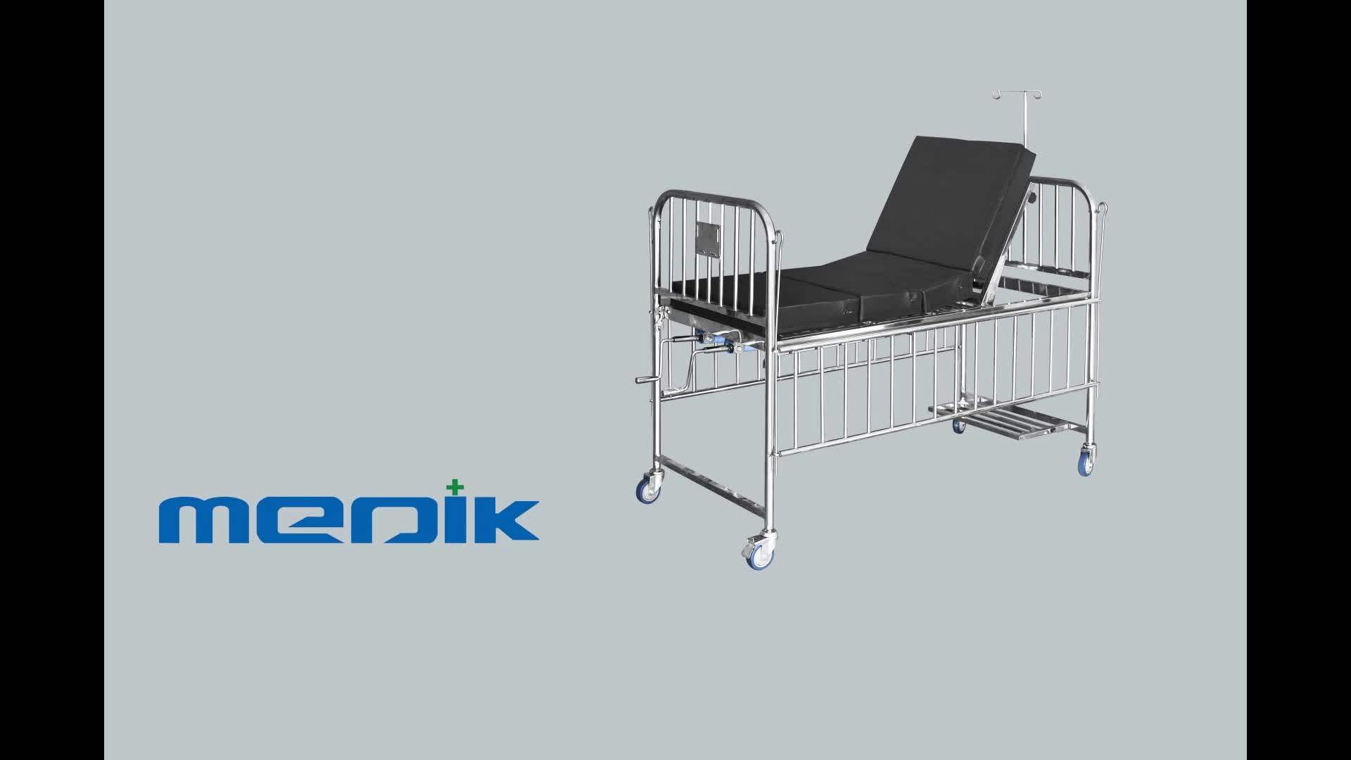 Hospital Bed Stainless Steel Pediatric Bed Manufacturer 2 Function
