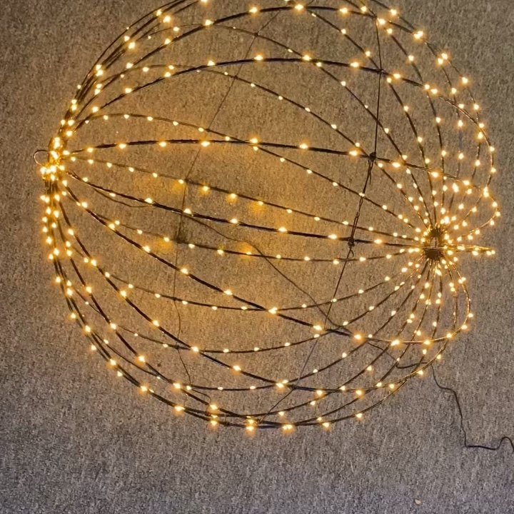 Outdoor Foldable Christmas Sphere Lights Large Backyard Lighting