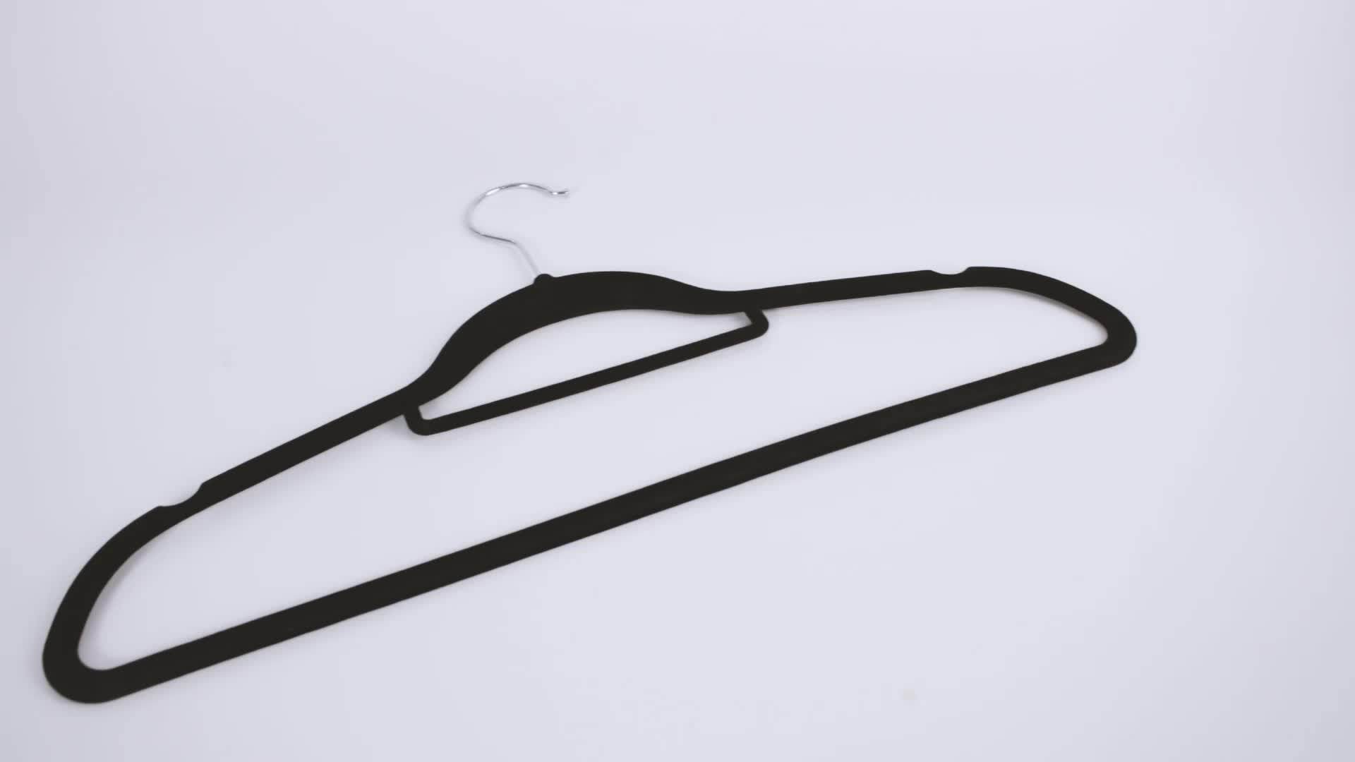 Custom Plastic Black Laundry Coat Hanger Wholesale Bra Light Boutique