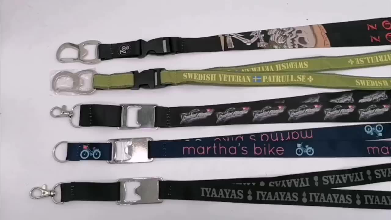 Bsbh Factory Price Beer Bottle Opener Lanyard Keychain Custom Logo