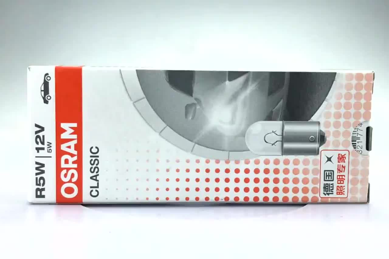 10 шт. OSRAM 5007 R5W BA15s 12 В 5 Вт оригинальная линия металлические основания номерные
