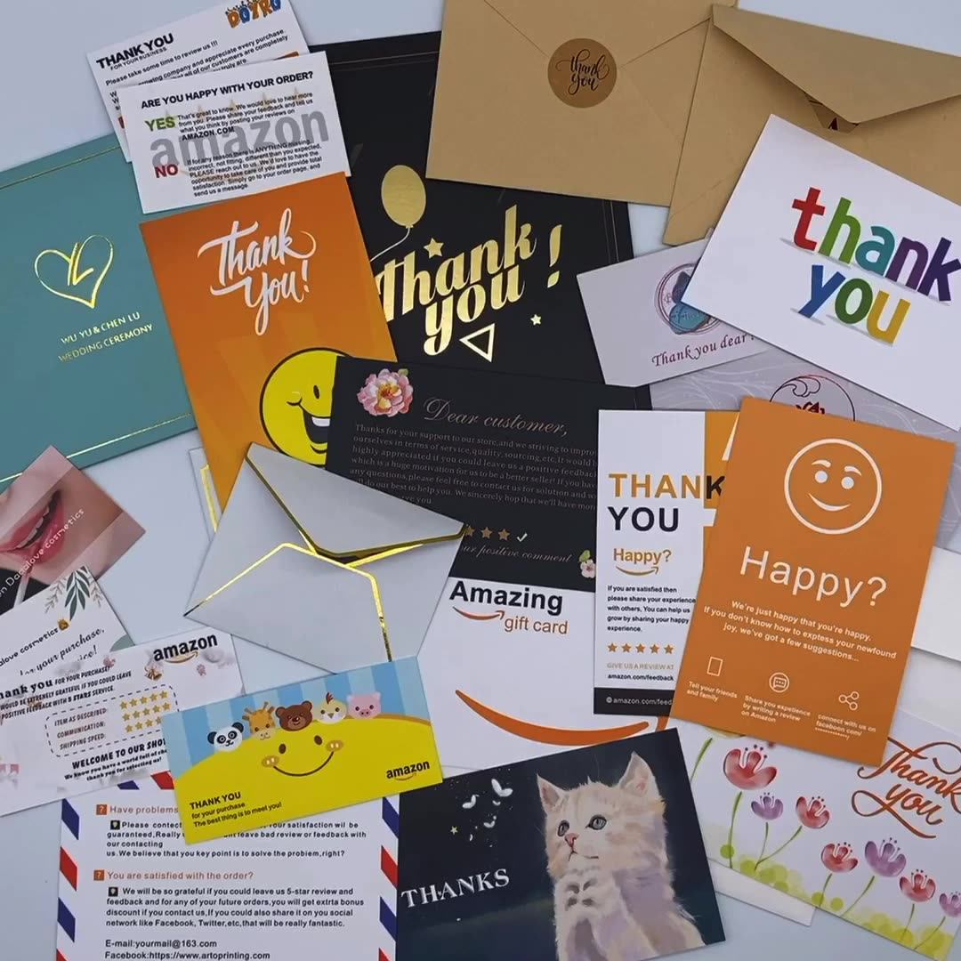 Arto Gift Card Aftersales Service Card Product Insert Thank You Card