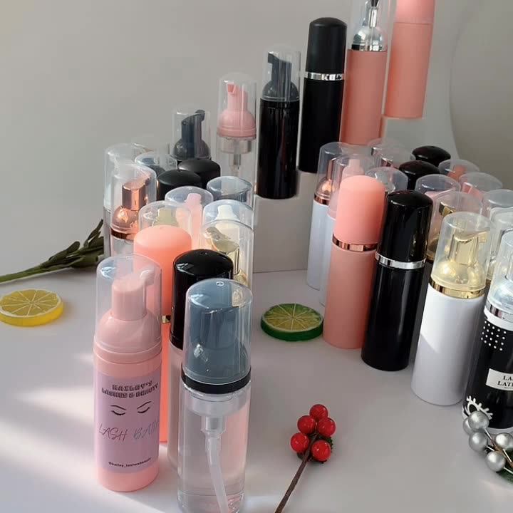 Wholesale Empty Lash Shampoo Bottle 50ml Vegan Lash Cleanser Custom