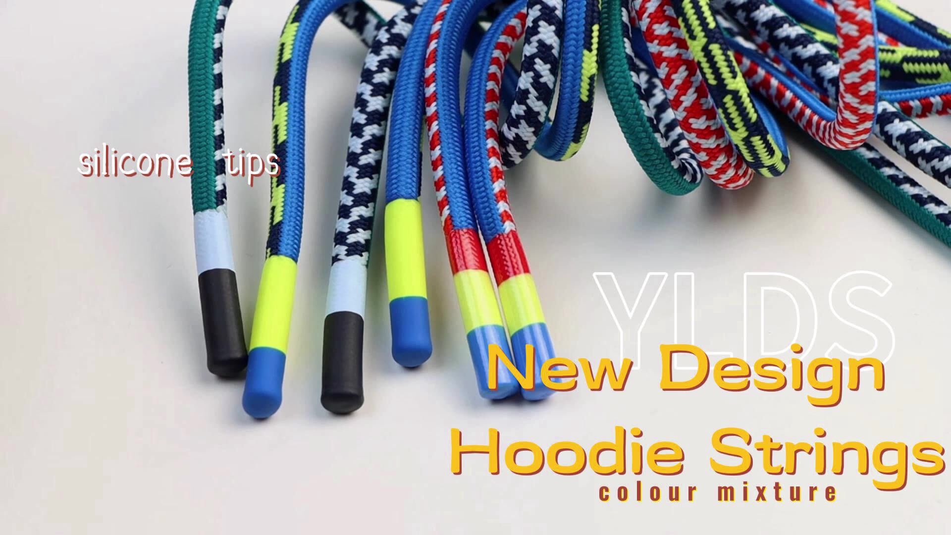 Custom Round Silicone Dipped Drawcord with Embossed Logo