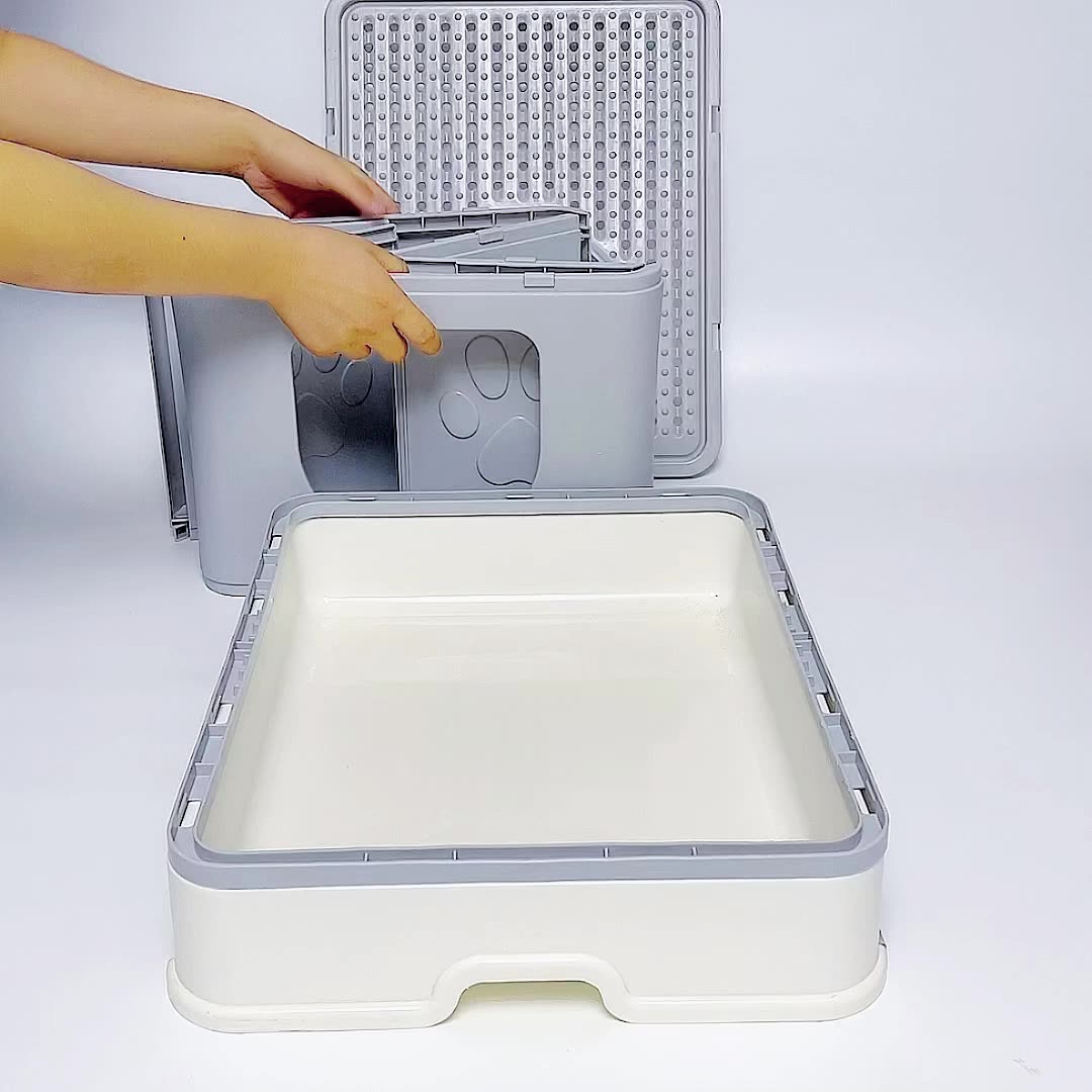 Folding Litter Box Fully Enclosed Splashproof Cat Toilet Drawer Type