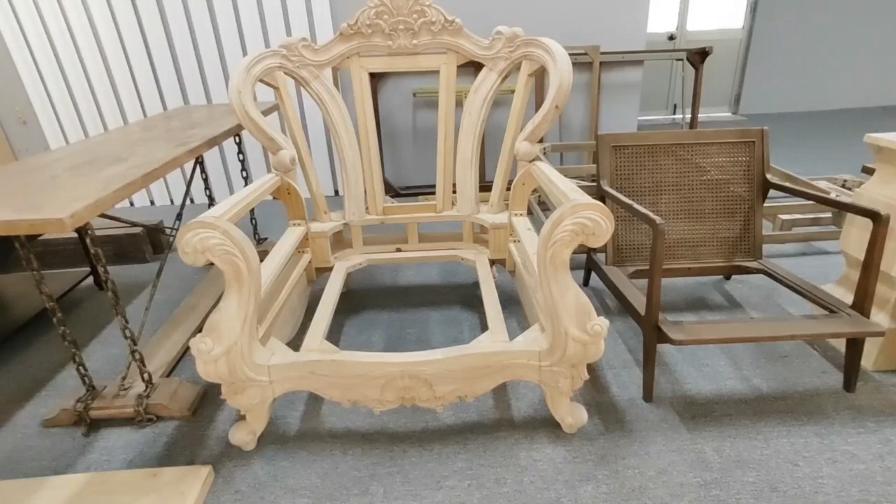 Modern Style Rubber Wood Unfinished Furniture Frame Top Ranking Solid