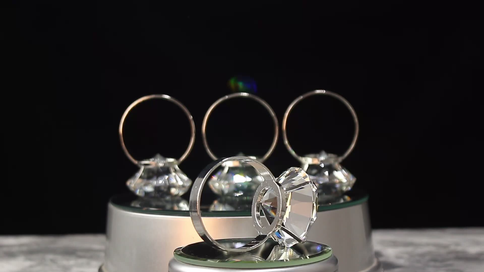 Red Rugby Crystal Diamond Ring Perfect for Wedding Tables