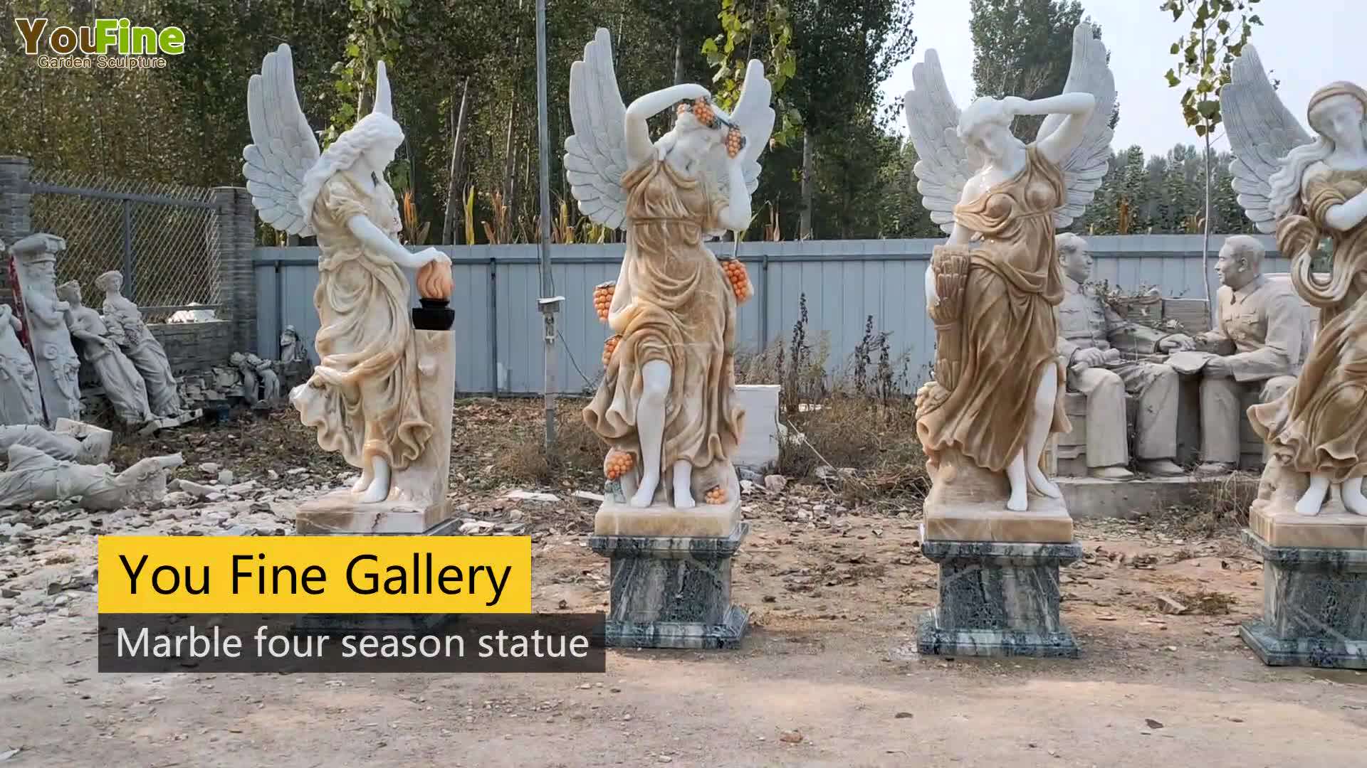 Life Size Natural Stone Garden Sculpture Four Season Goddess Angel Marble Statue Buy Four