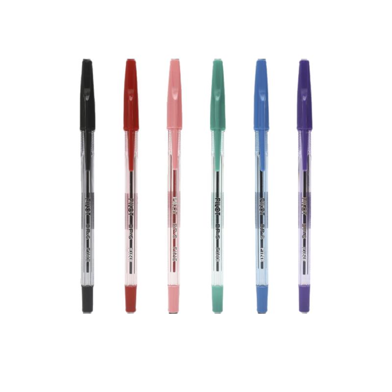(self-employed) PILOT Hundred Le Peck Woodpecker in oil ball-point pen Brush Questions Pen Translucent one-piece corrugated non-slip handwriting clear impervious paper black red blue 6 clothes BP-SF-Taob