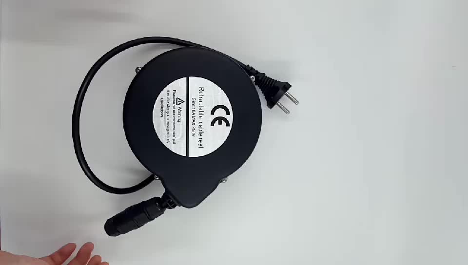 Self-locking Small Retractable Cable Reel Spring Load Cable Retractor ...