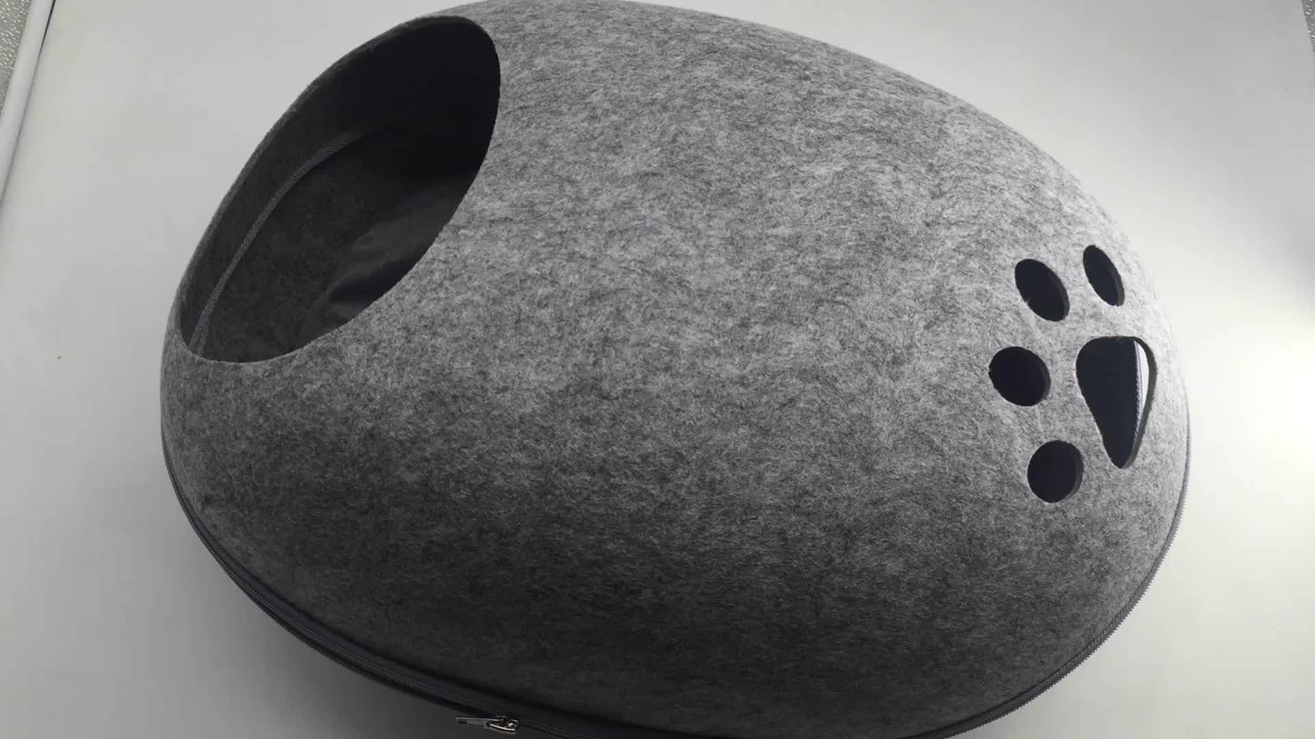 Organic Merino Wool Cool Soft Egg Felt Pet Cat House Buy Felt Cat