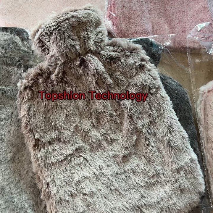 Hot Water Bottle Rubber With Soft Sherpa Cover (2l) Long Sherpa Hot