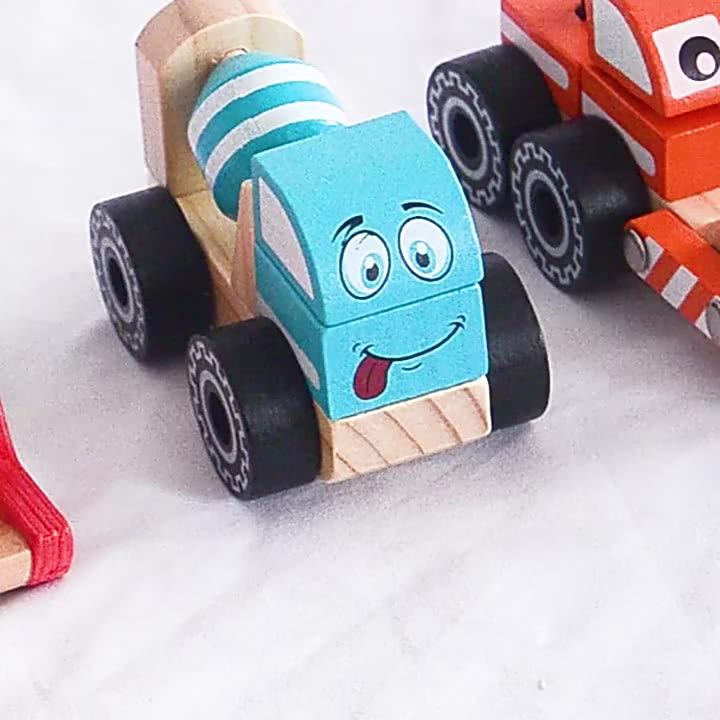 Kids Educational Wooden Toy Car Assembly Construction Vehicles