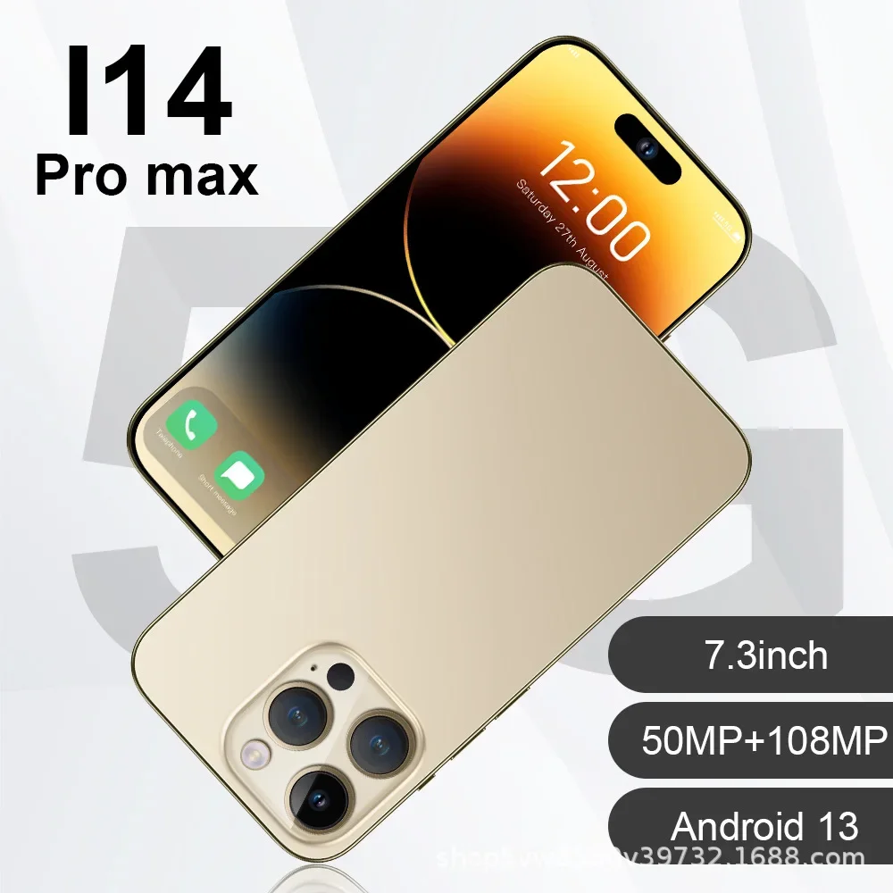 in stock new cross-border mobile phone i14 Pro Max Android smart phone 16 1T foreign trade digital factory price