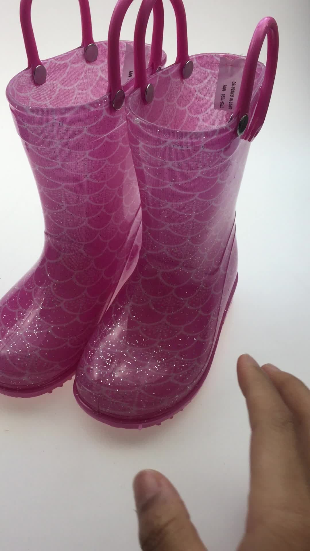 Kid Comfortable Clear Pvc Rain Boots,Waterproof Pvc Transparent Rain