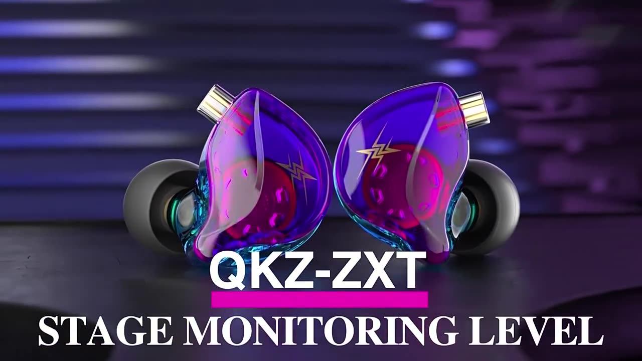 QKZ ZXT Dual Driver HiFi Earphone Detachable Wired Headphones with