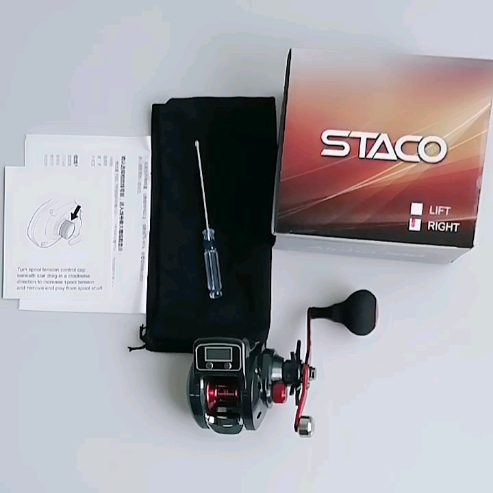 Baitcasting Fishing Reel With Line Counter 9+1 Bearings Baitcaster Reel