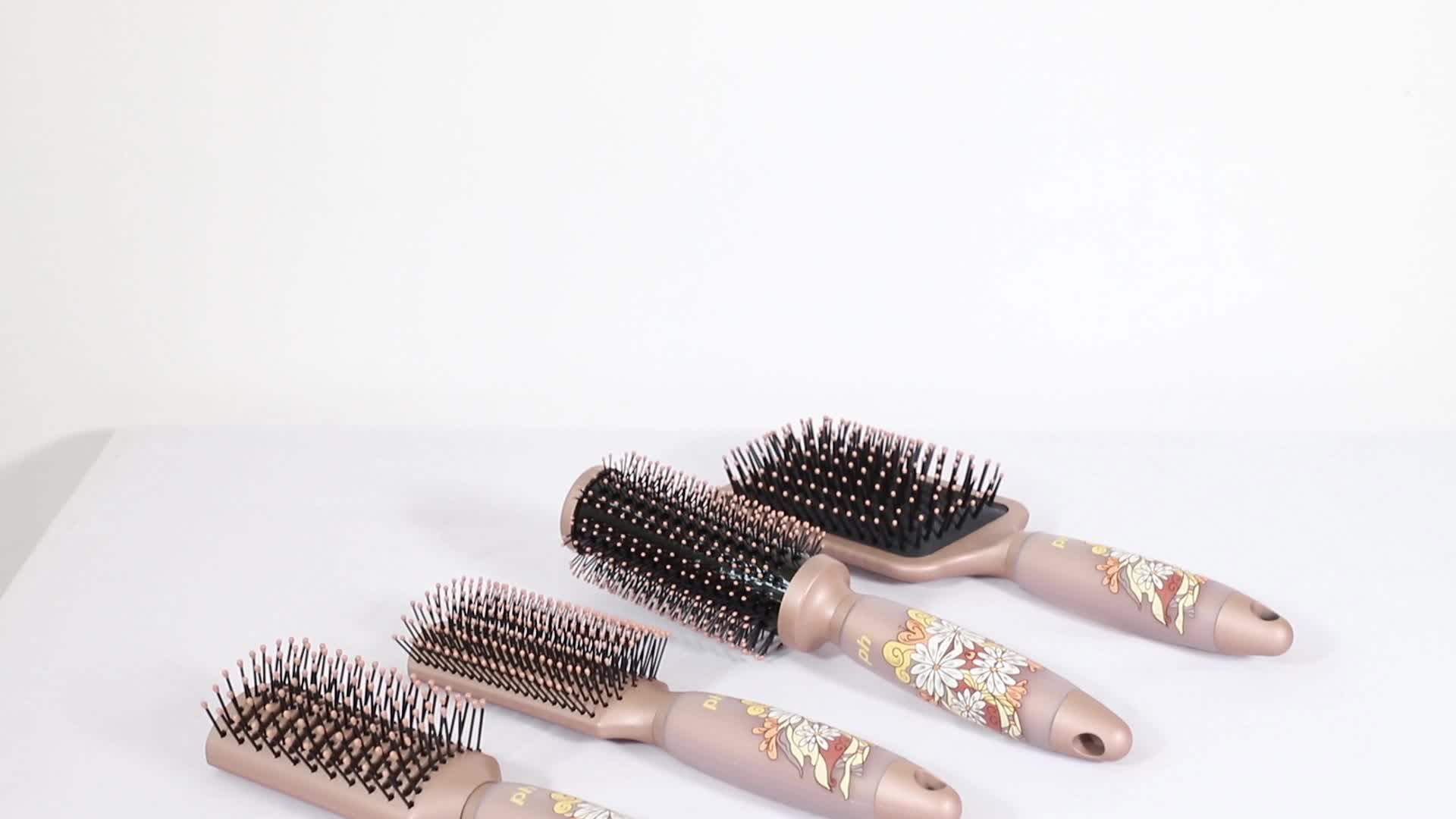Silica Gel Handle Hairbrush Hair Brush Manufacturing New Design