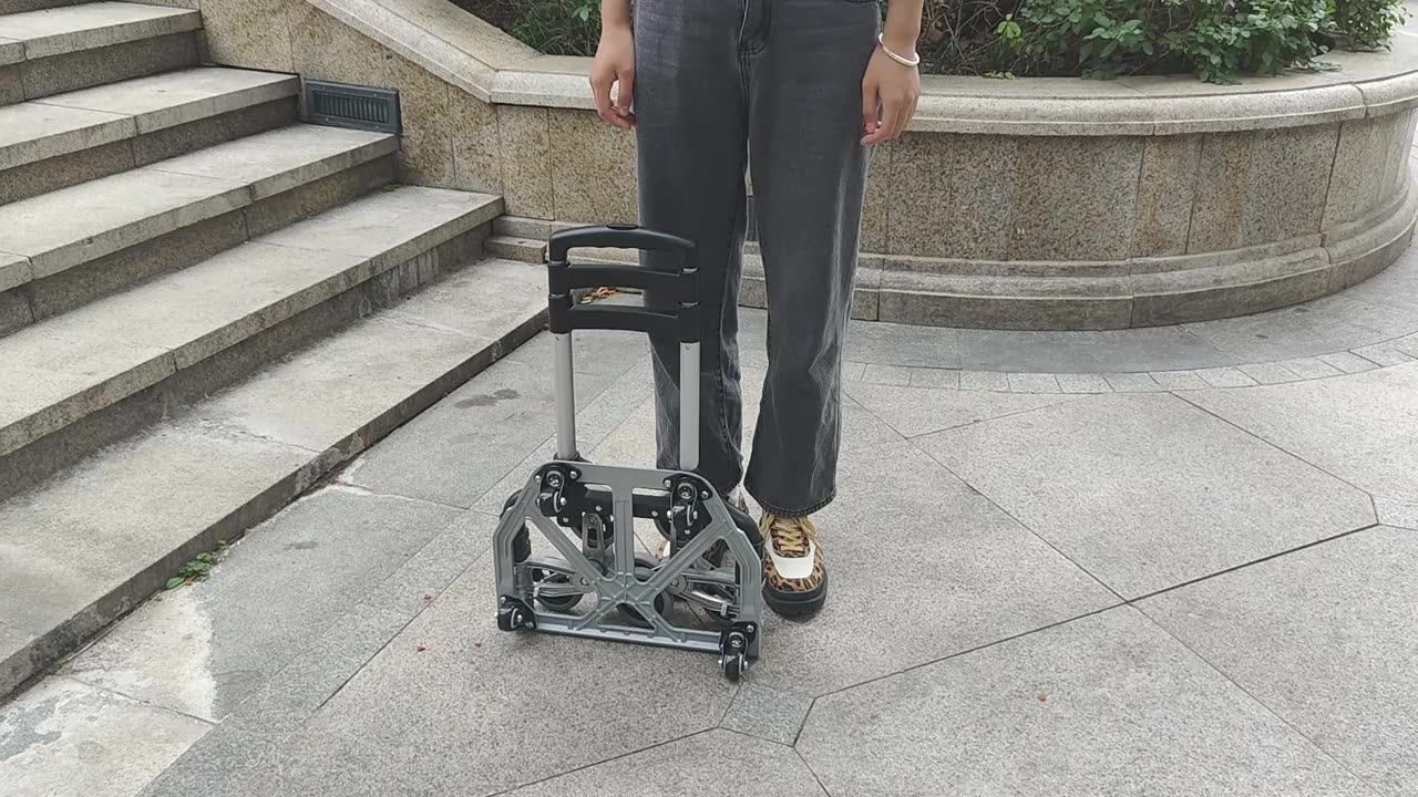Portable Folding Trolley Climbing Stairs Height Adjustable Stair