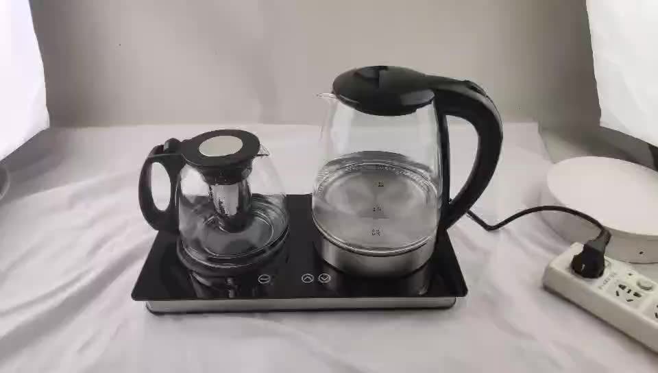 Factory Price Unique Design Pyrex Glass Kettle 1.8l Tea Coffee Maker