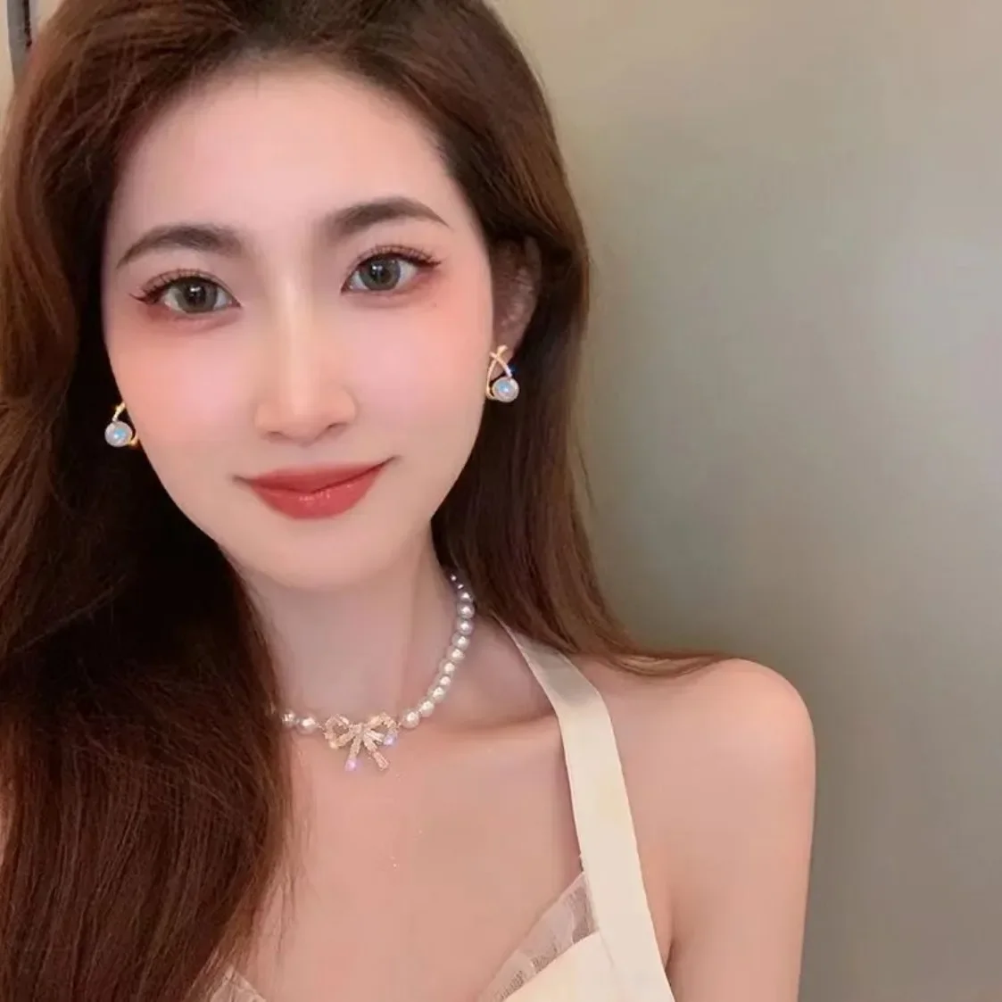 Серебряная игла из жемчица, летние изящные серьги, серебро 925 образец, стиль высокого качества, лакшери стиль, интернет‑слав, французский стиль