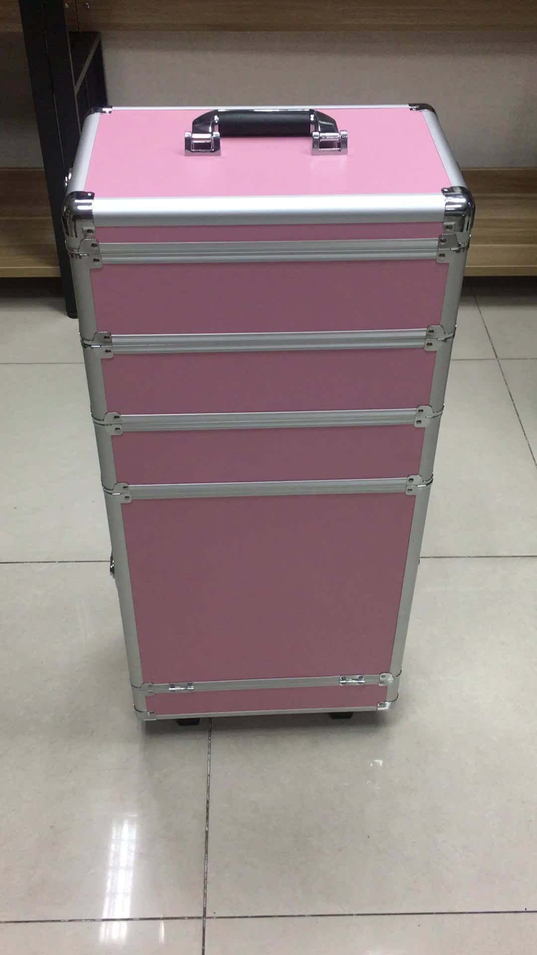 Professional Hair Stylist Travel Train Rolling Trolley Beauty Crying