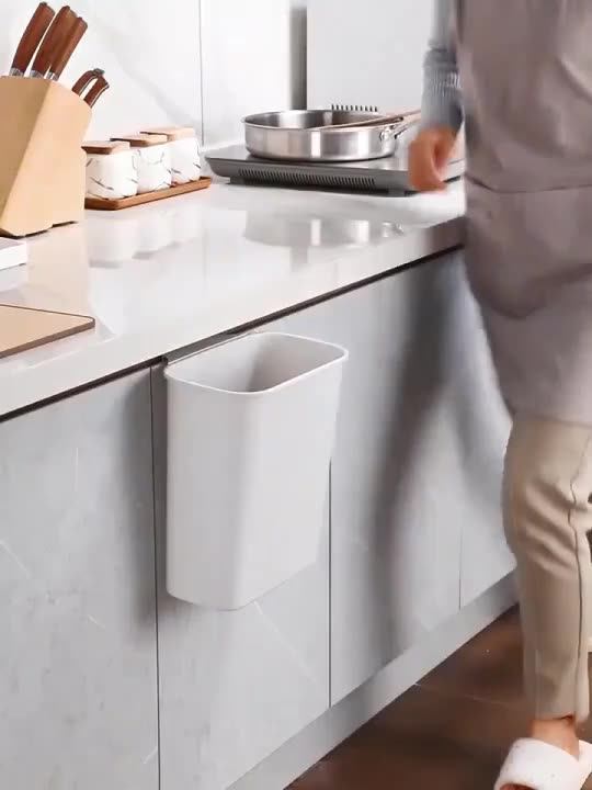 Collapsible Trash Bin Small Compact Garbage Can Attached To