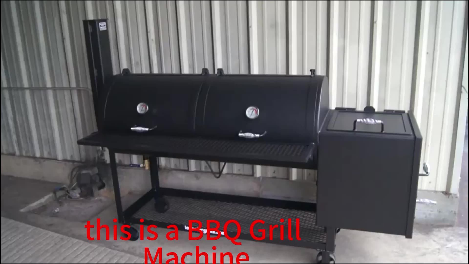 Customized Large Outdoor Barbecue Grill With Wheels Charcoal Bbq Grills