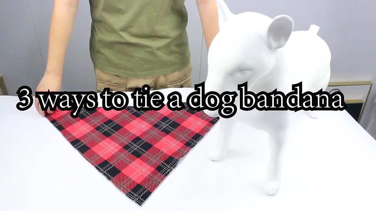 Sublimation Print Brand Logo Dog Bandana Custom Fashion Soft Skin