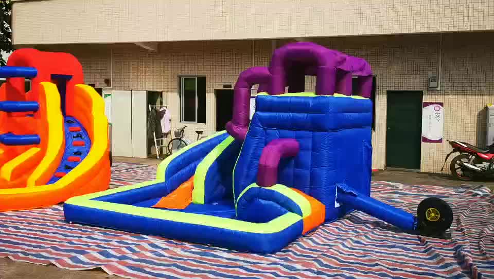 Small Kids Inflatable Water Park Slides Inflatable Swimming Pool Slide
