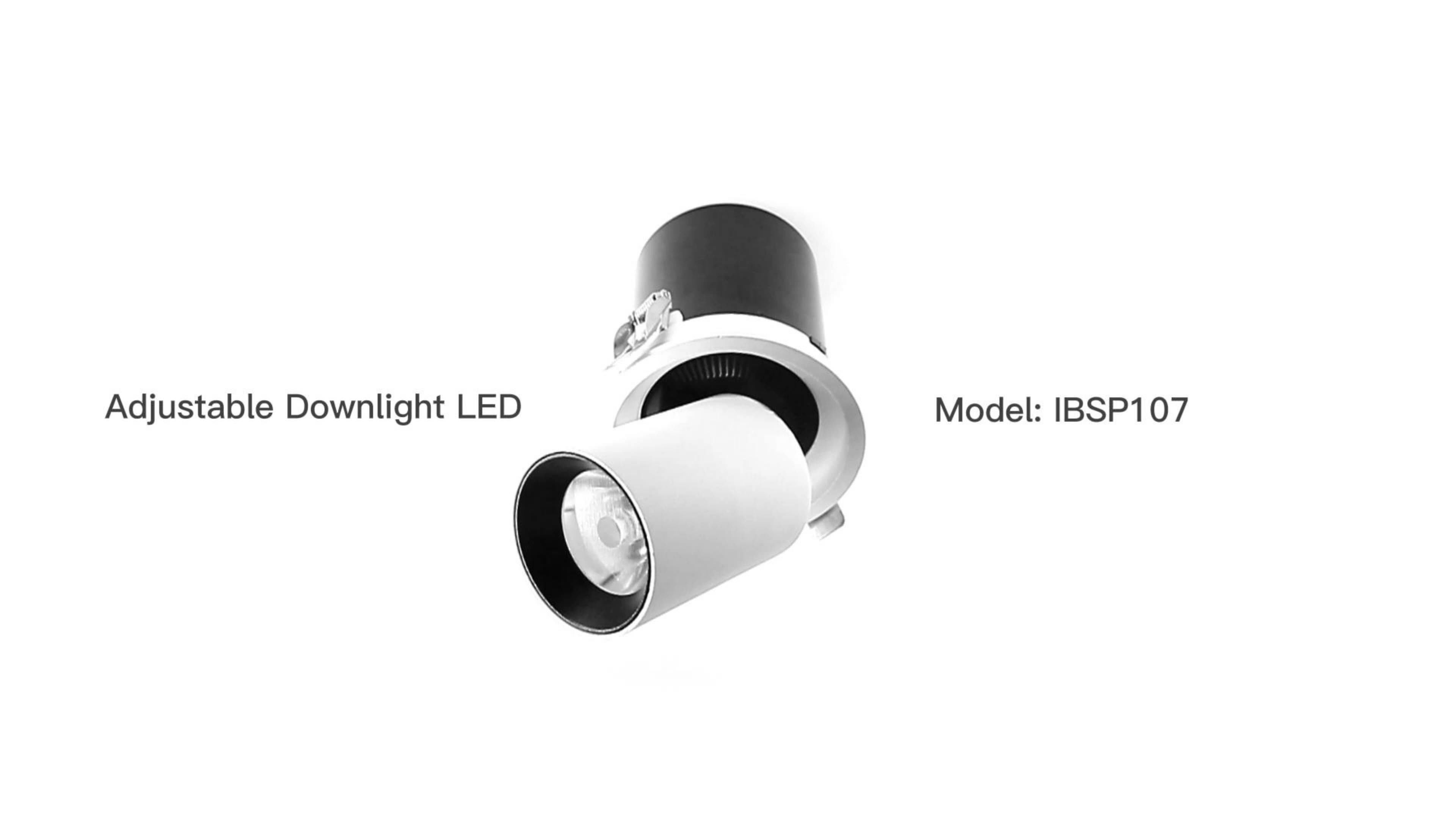 Rotate 350 Degree Adjustable Ceiling Recessed Cob Led Downlight