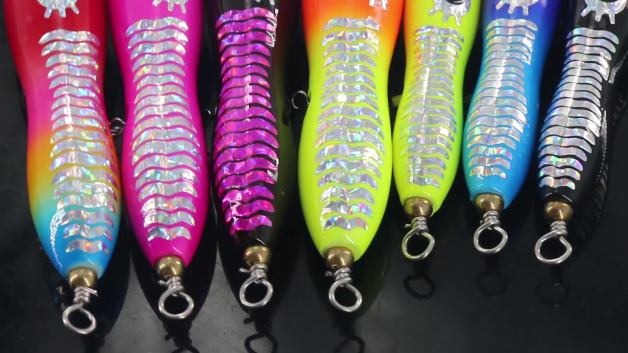 木製ポッパー ルアーキット 15g 30g マグロ釣り用トップウォーター