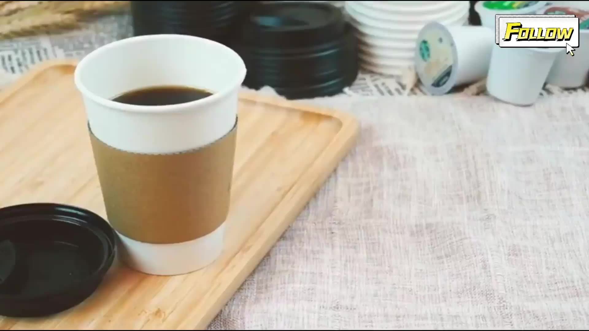 Disposable White Paper Coffee Cup Custom Design Accept White Paper Cup ...