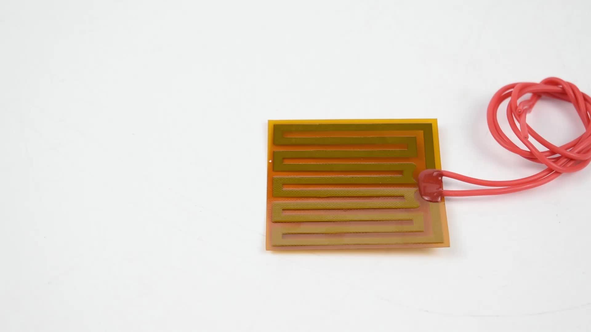Kapton Polyimide Thin Film Battery Powered Flexible Etched Heating Pad