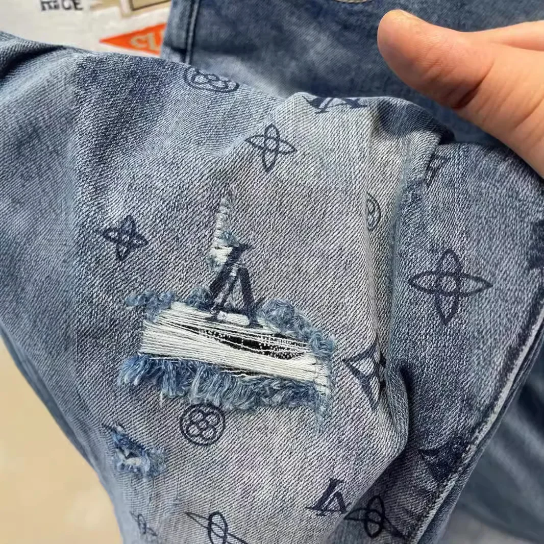 Весенне-летние тонкие денимовые брюки, slim fit