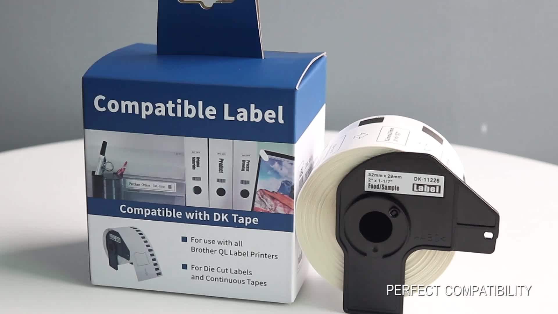 Dk Series Paper Rolls Compatible For Brother Ribbon Printer Label Roll