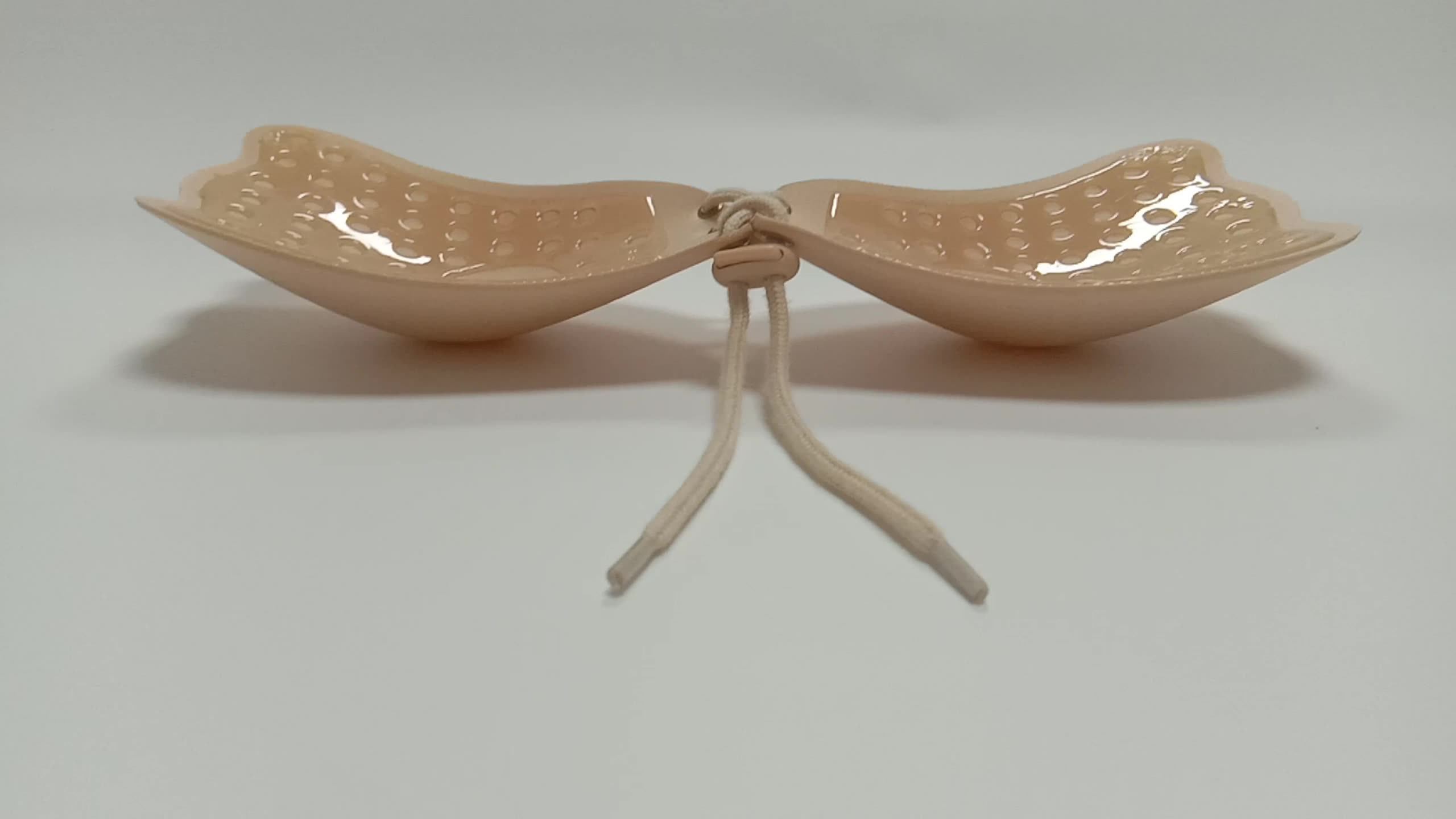 Women Drawstring Invisible Bra For Backless Dress Push Up Breasts