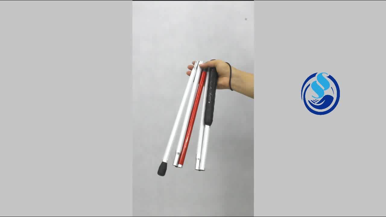 Folding Five Section Aluminium Walking Cane Stick,Folding Blind Cane