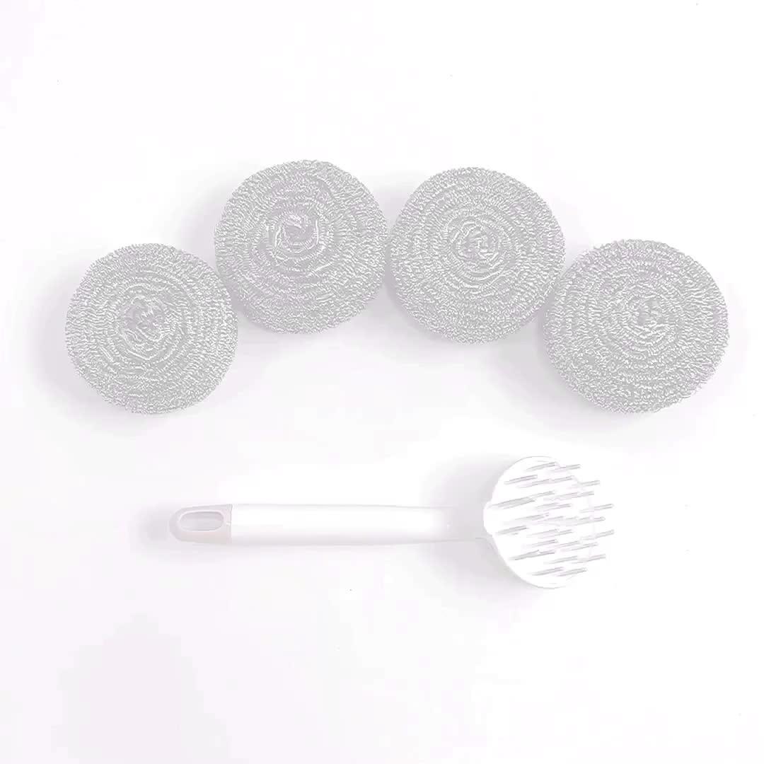 Esd Stainless Steel Kitchen Sponges Scrubber Scouring Pad Dish Oven Cleaning Brush Sets With
