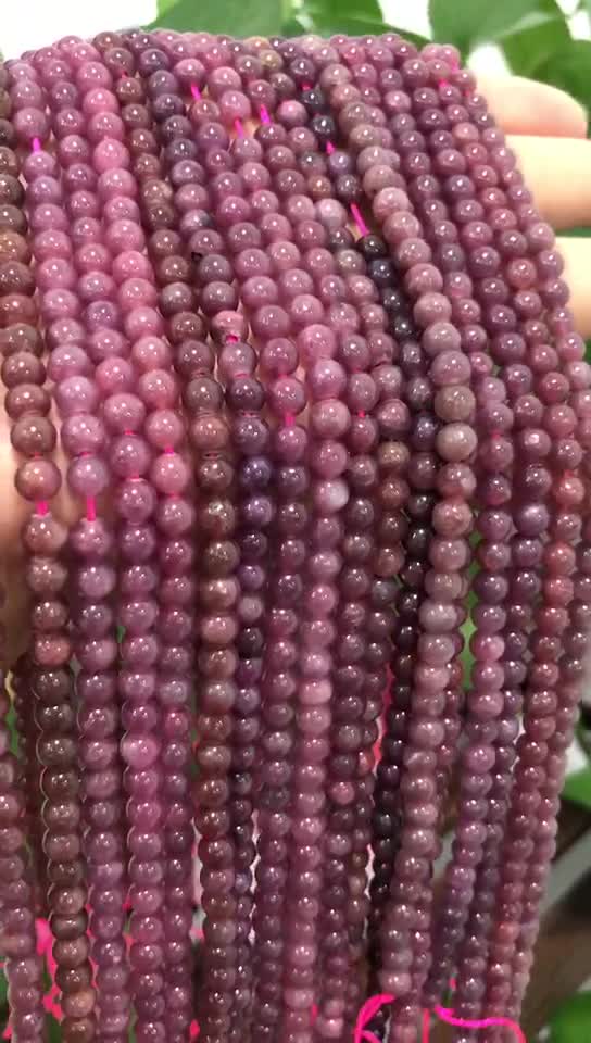 Wholesale Natural Genuine 45mm Original Ruby Smooth Round Stone Beads