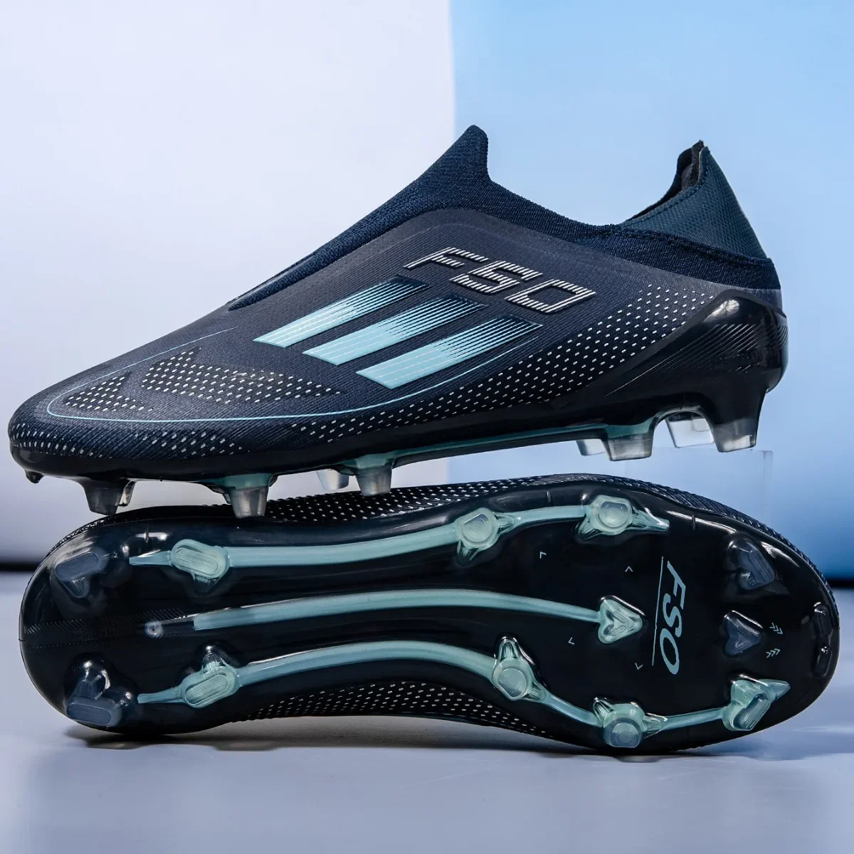 Cross-Border Export 2025 New Football Shoes Men's Low-Cut Broken Spike Youth Game Training Shoes Ag Long Spike Sports Shoes
