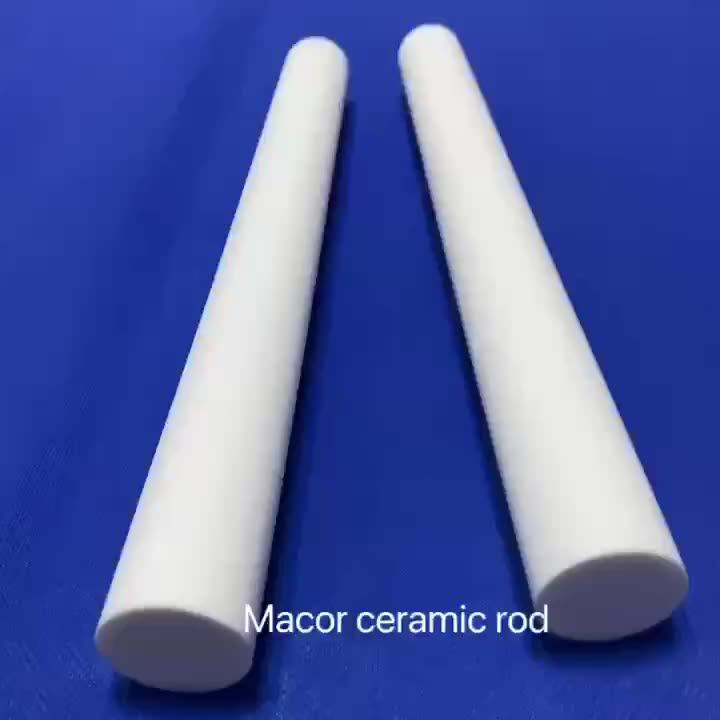 Low Thermal Conductivity Macor / Mica Glassceramic Rod / Bar / Shaft
