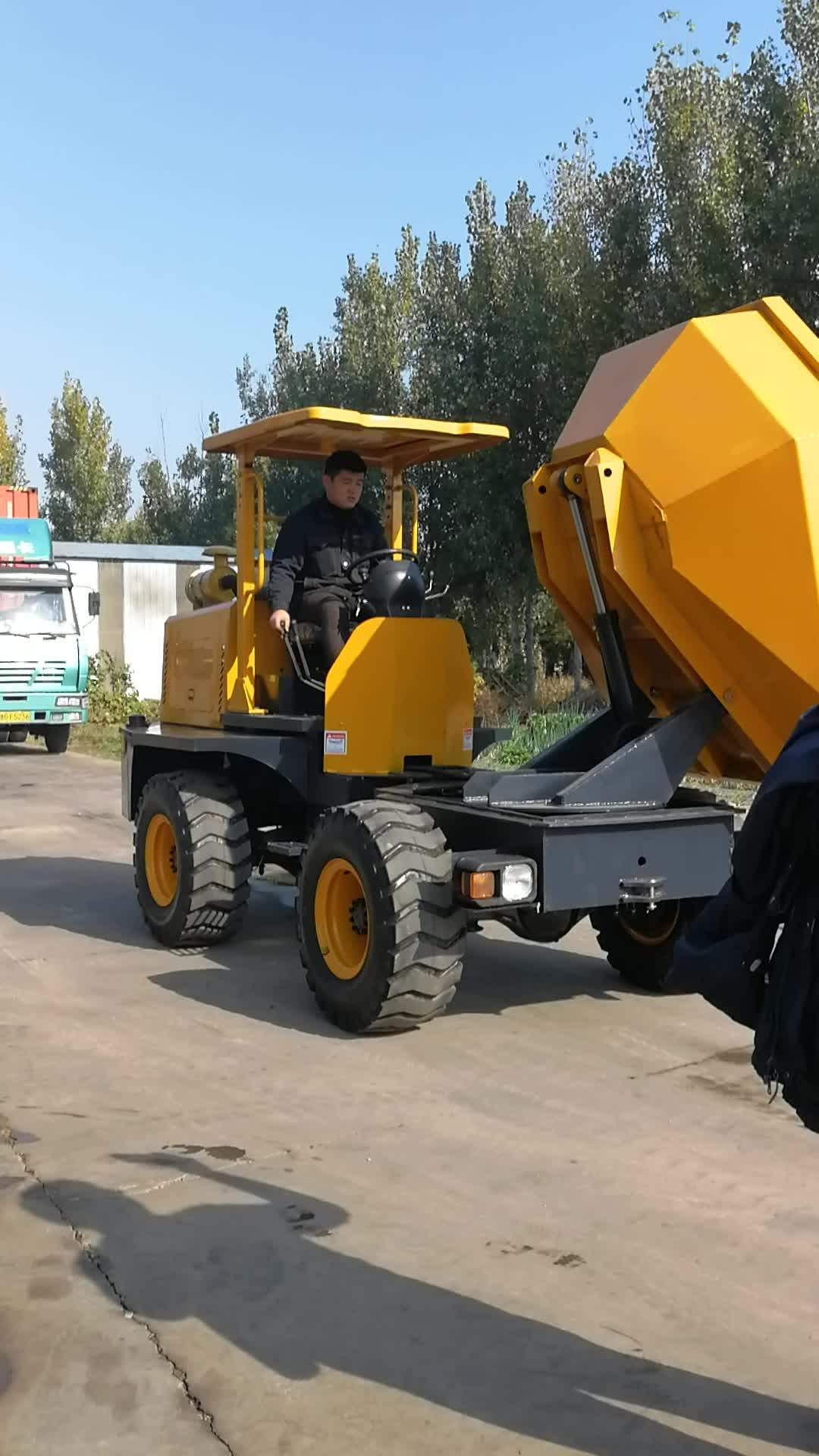 5000kg Loading Diesel Site Dumper With 180 Degree Rotatable Bucket
