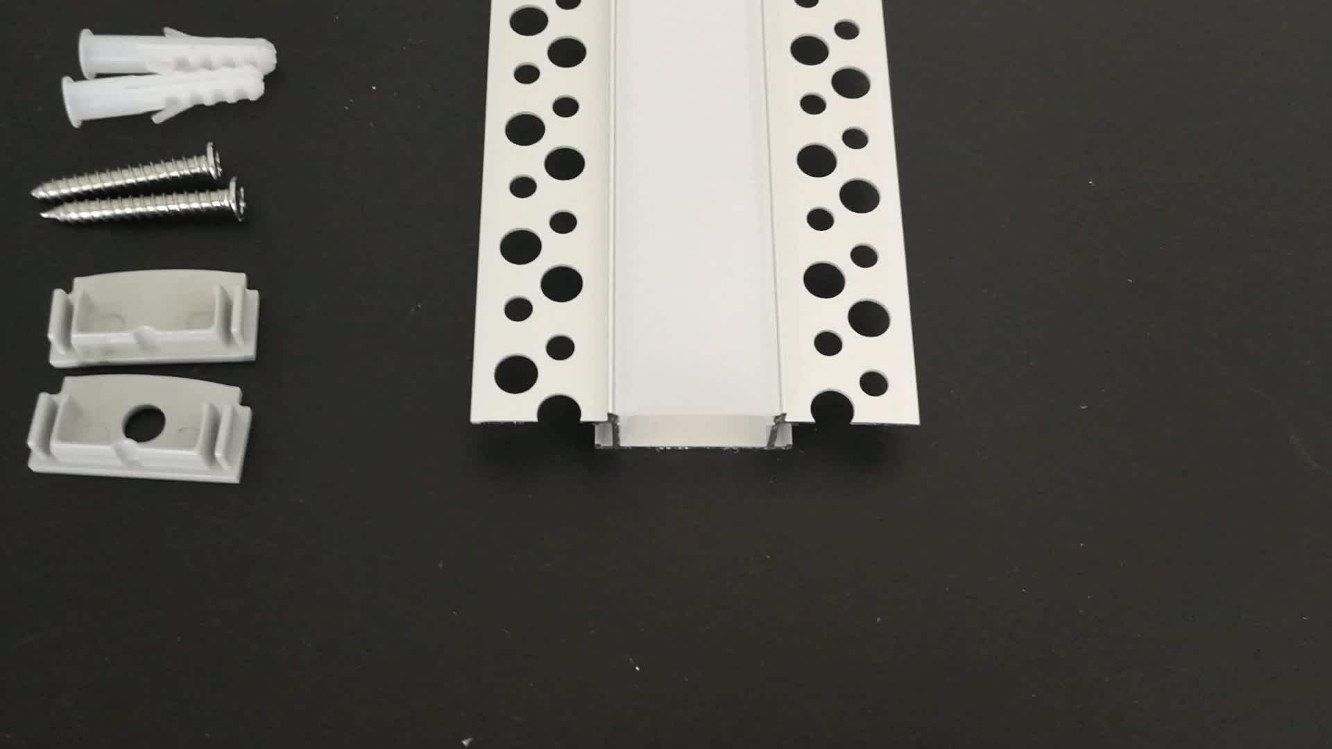 62*14mm Plasterin Drywall Led Aluminum Channel For Led Strip Plaster