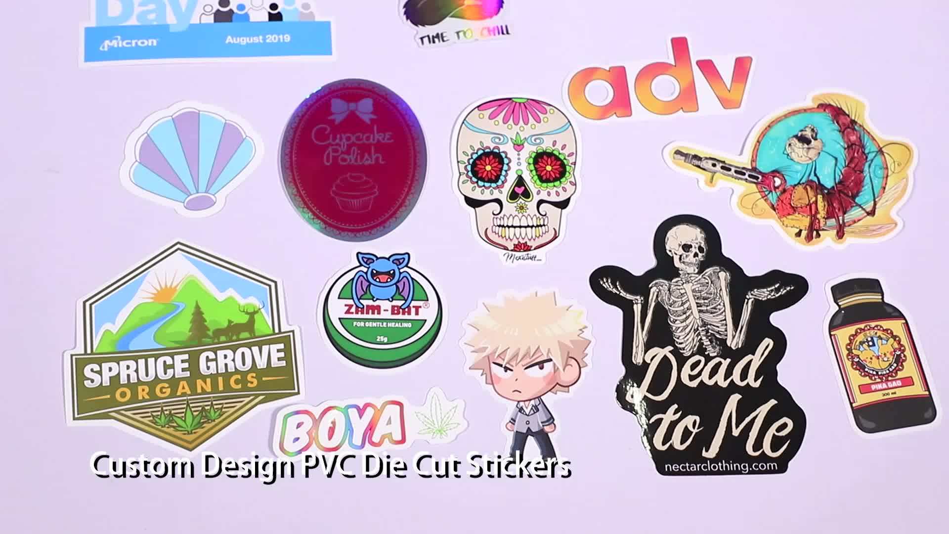 Custom Waterproof Personalized Print Vinyl Pvc Adhesive Stickers