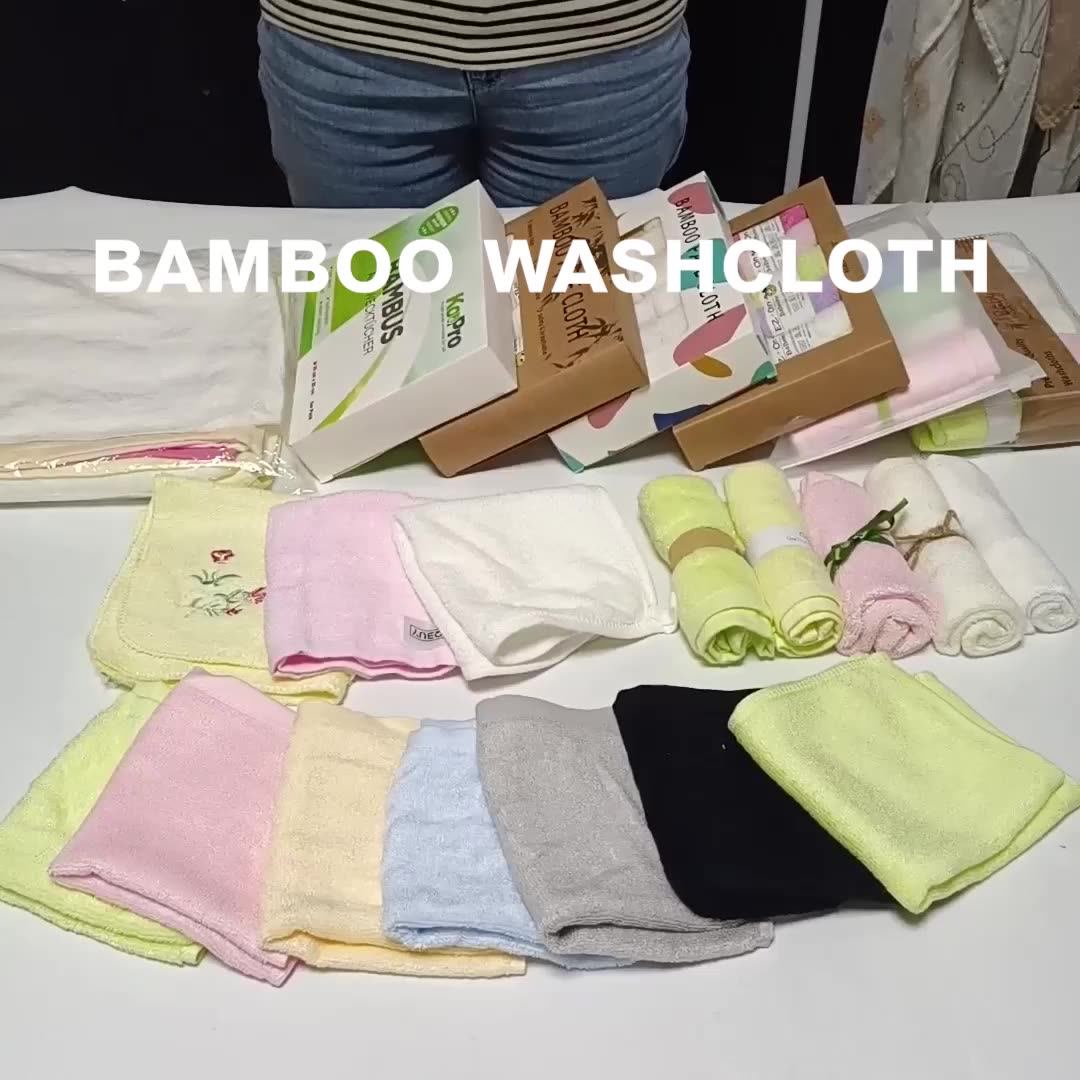 Eco 100 Organic White Cream Bamboo Washable Face Cloth 30cm Baby Towel