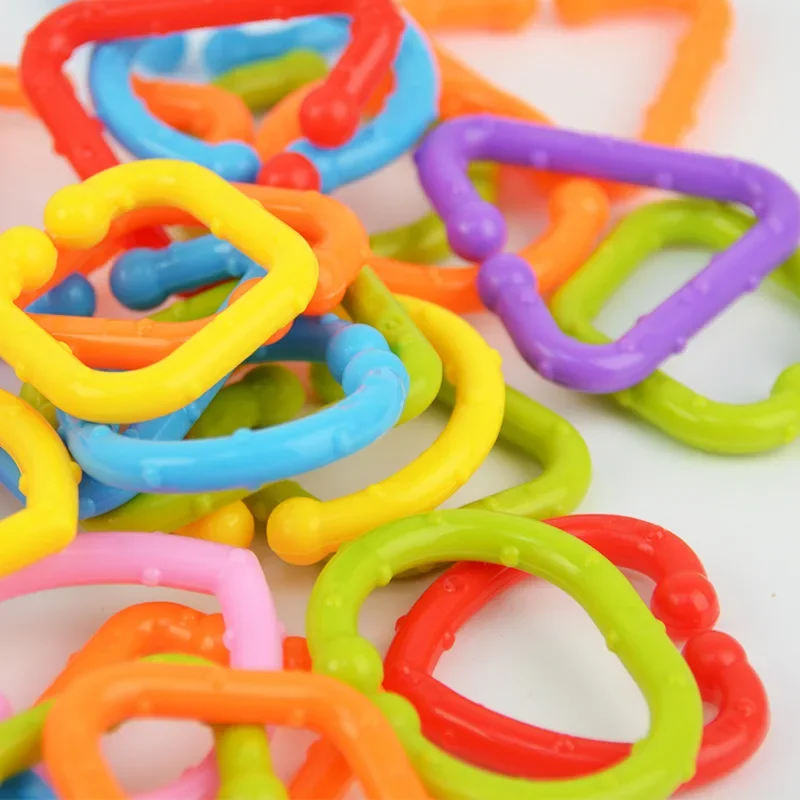 Geometric plastic constructor, children's necklace, table toy