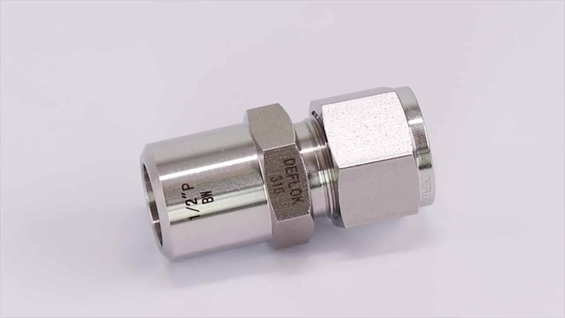 Compression To Bw Butt Weld Connector Instrumentation Tube Fittings