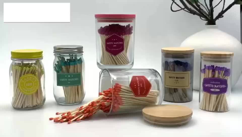 Extra Long Fancy Wooden Matches In Glass Bottle Buy Safety Matches